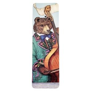 Vintage 90s Berlioz the Bear Bookmark orchestra Jan Brett 1991 Antioch KGO-41335